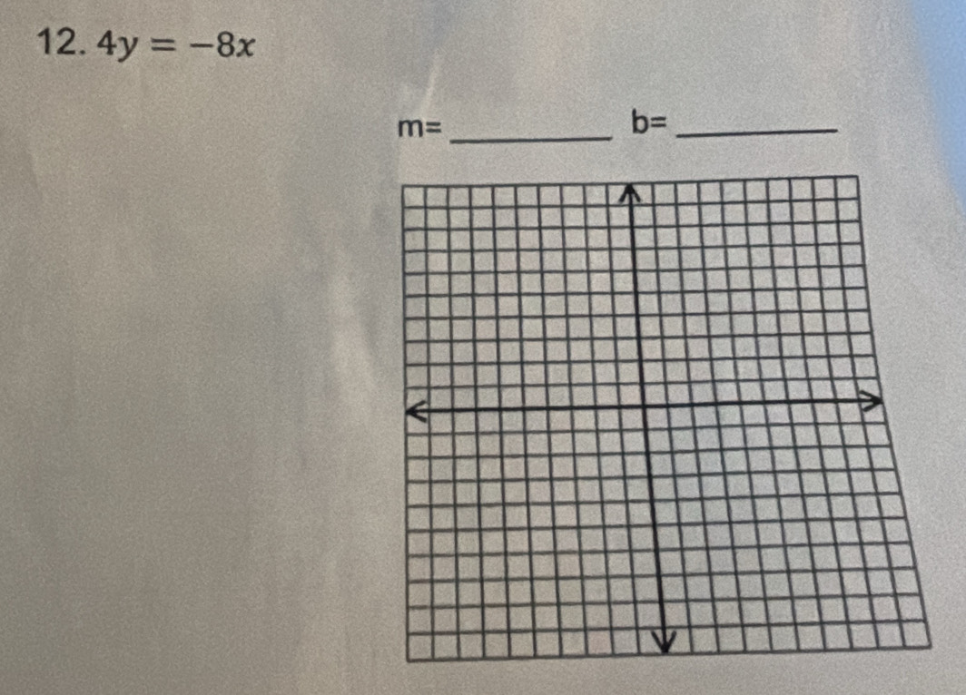 4y=-8x
m= _ 
_ b=