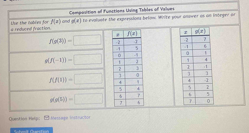 Question 
Submit Question