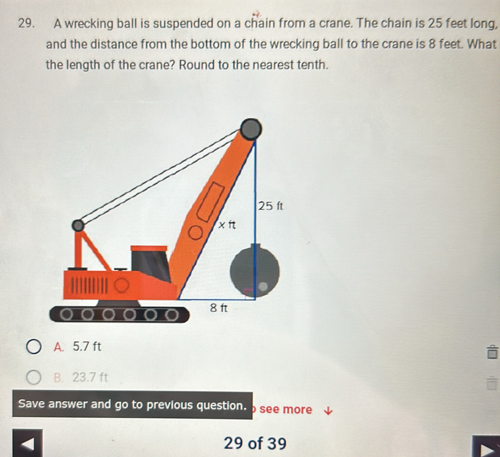 Solved: A wrecking ball is suspended on a chain from a crane. The chain ...