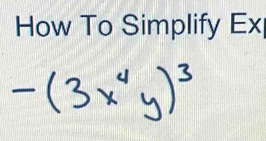 How To Simplify Ex