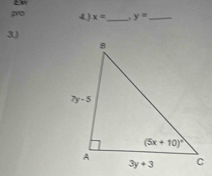 pro
4) x= _ y= _
3)