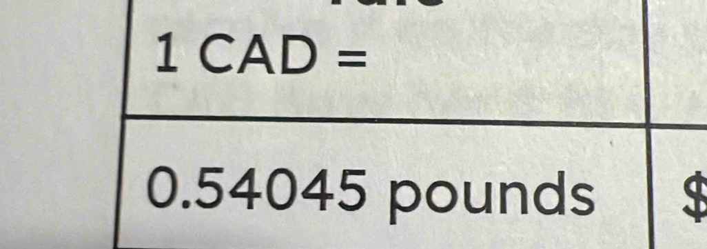 1 CAD =
0.54045 pounds