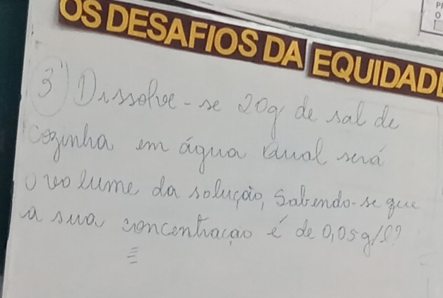 US DESAFIOS DA EQUIDAD