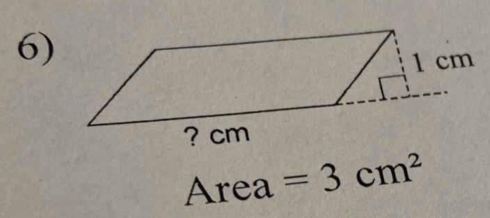 A ) rea =3cm^2