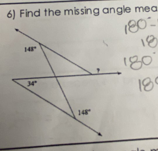 Find the missing angle mea