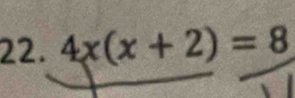 4x(x+2)=8