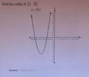 Find the value of f(-3)
Aurwer