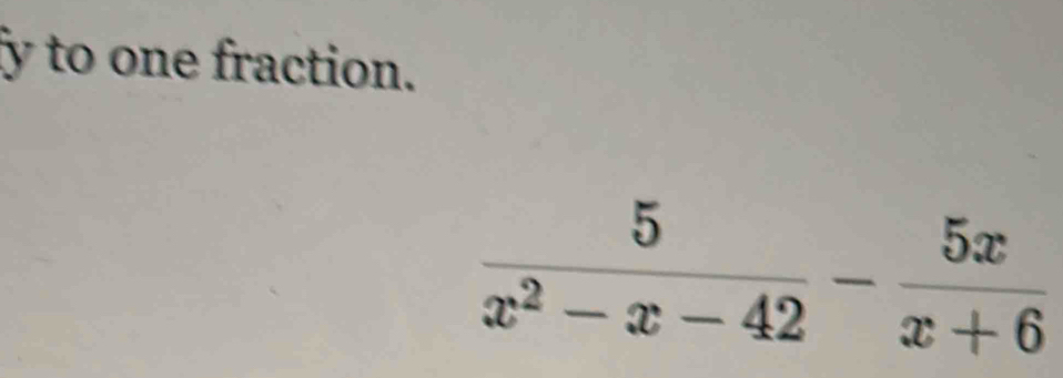 to one fraction.