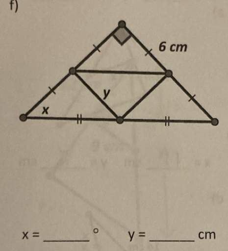 x=
。 y= _
cm