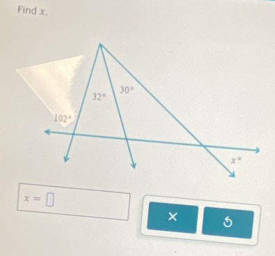 Find x.
x=□
× 1