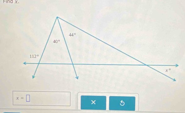 Find χ.
x=□
×