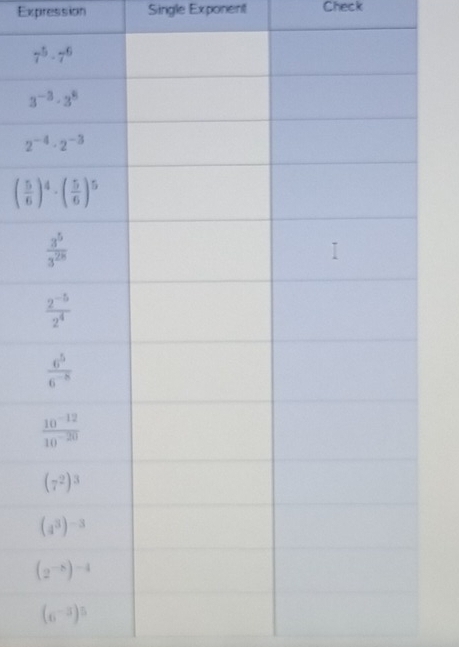 Expression Single Exponent Check