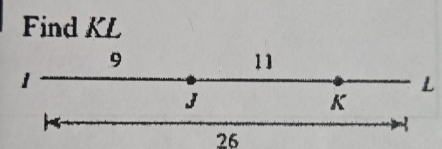 Find KL
L
26