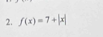 f(x)=7+|x|