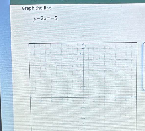 Graph the line.
y-2x=-5