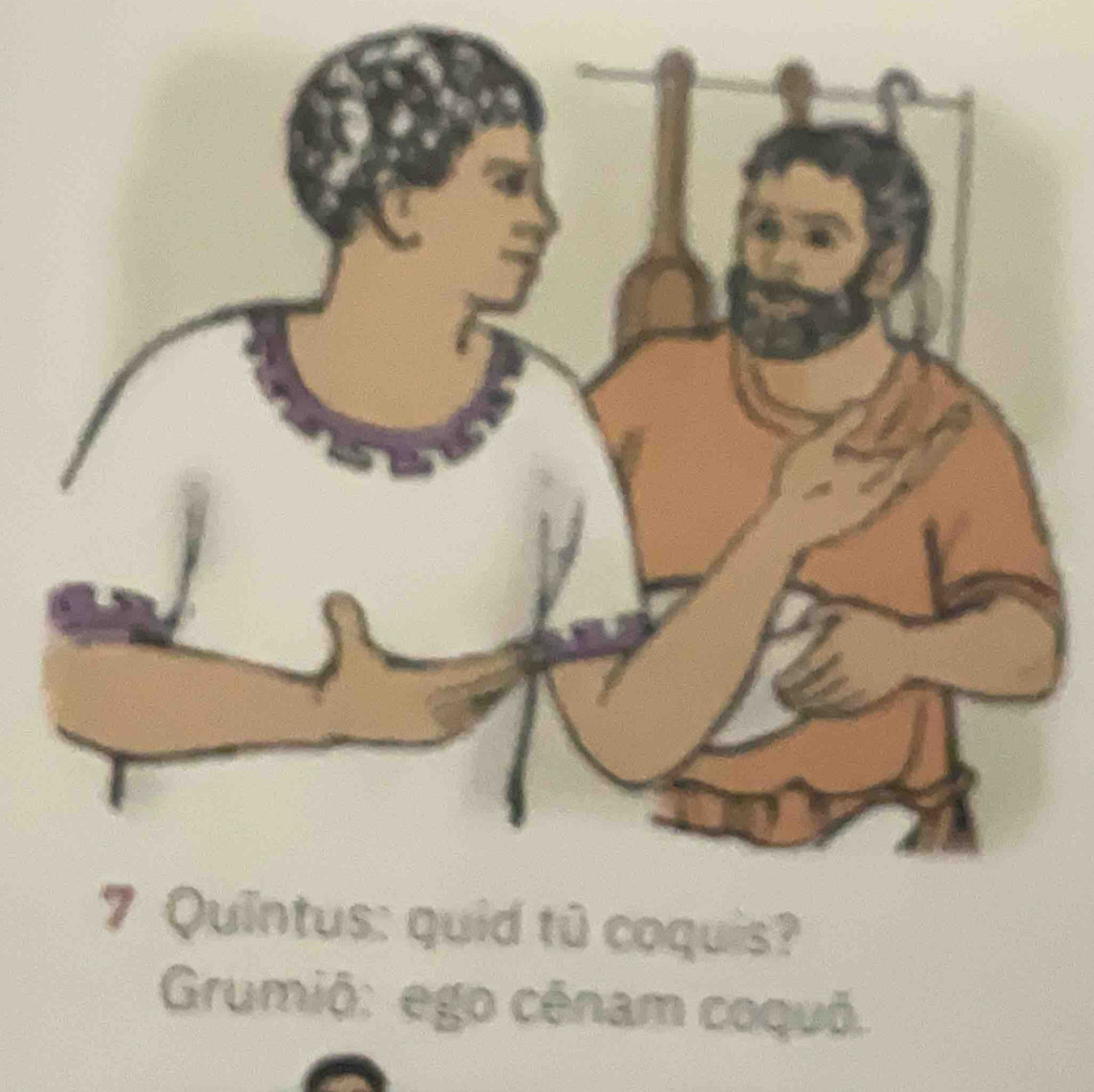 Grumiô: ego cênam coquó.