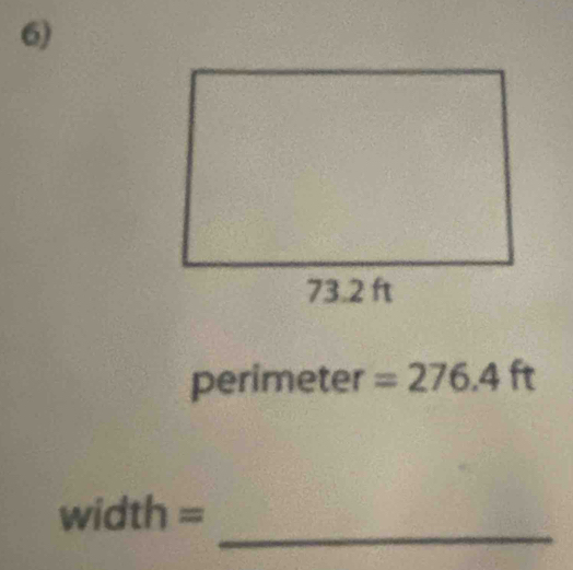 perimeter =276.4ft
_ 
width h=