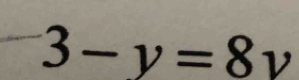 3-y=8v