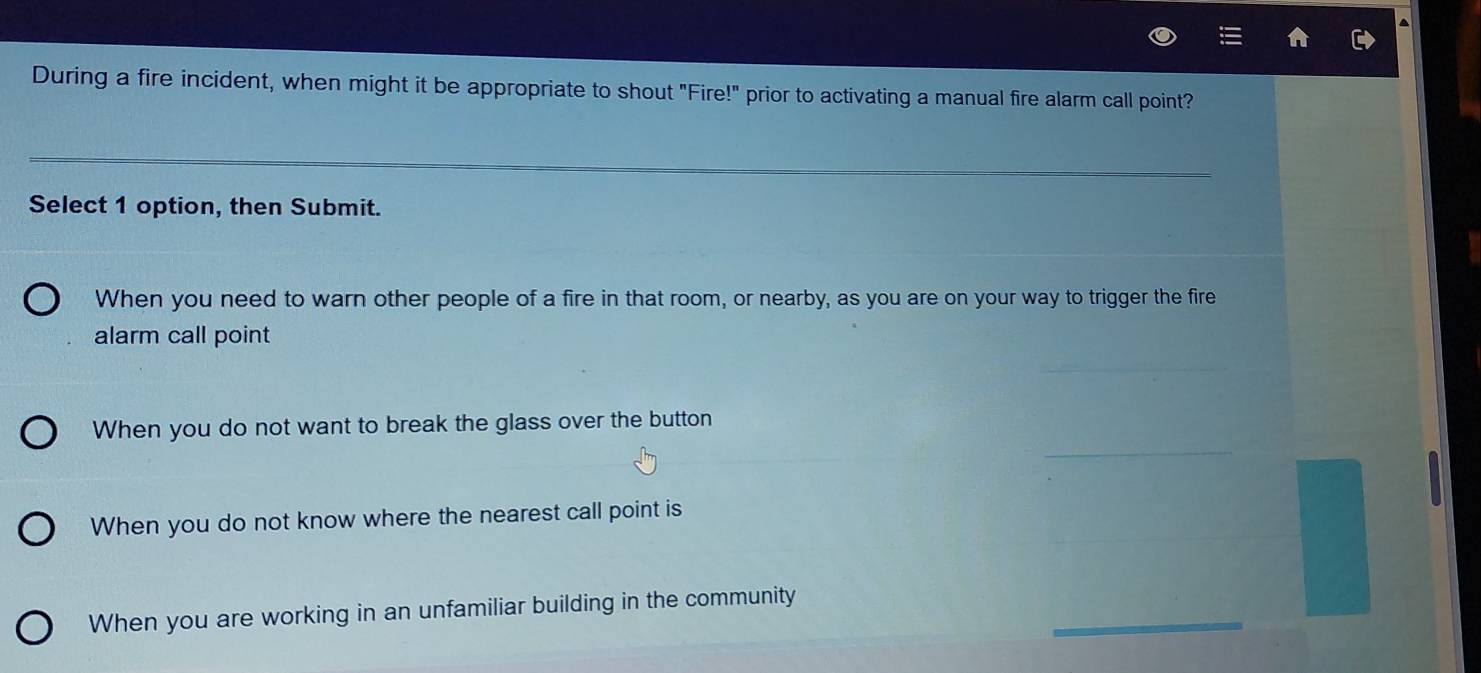 Solved: During a fire incident, when might it be appropriate to shout ...