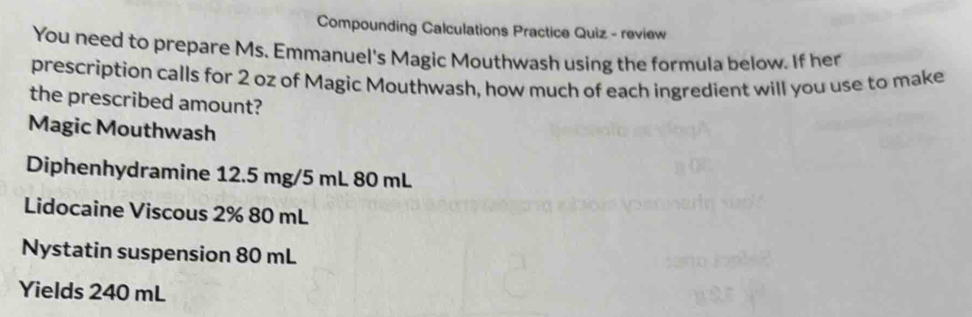 Solved: Compounding Calculations Practice Quiz - review You need to ...