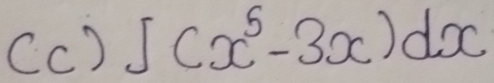 ∈t (x^5-3x)dx