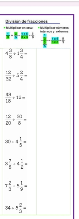 Di
Muls
34/ 5 2/3 =