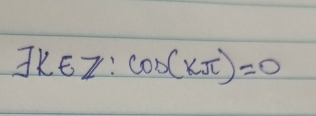 JKEZ:cos (Kπ )=0