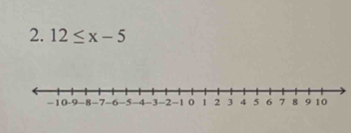 12≤ x-5