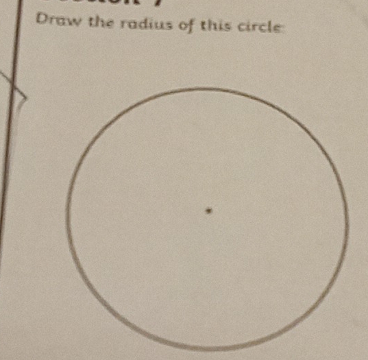 Draw the radius of this circle: