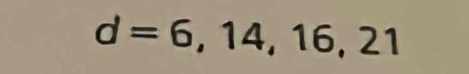 d=6,14,16,21