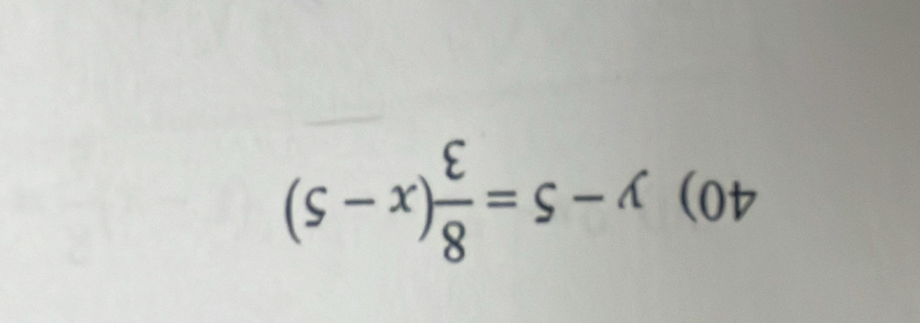 y-5= 8/3 (x-5)