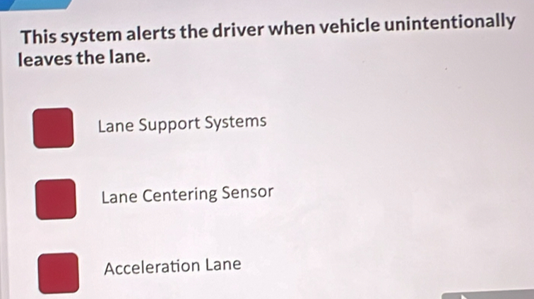 تم الحل:This system alerts the driver when vehicle unintentionally ...