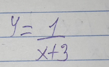 y= 1/x+3 