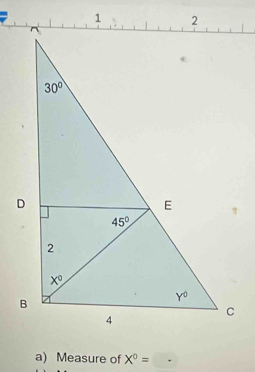 Measure of X^0=