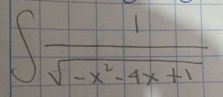 ∈t  1/sqrt(-x^2-4x+1) 