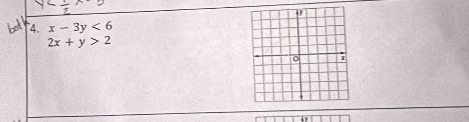 x-3y<6</tex>
2x+y>2