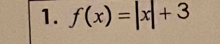 f(x)=|x|+3