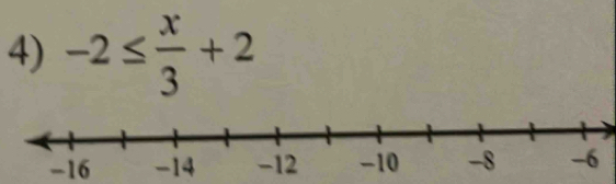 -2≤  x/3 +2
-16