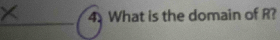 What is the domain of R?