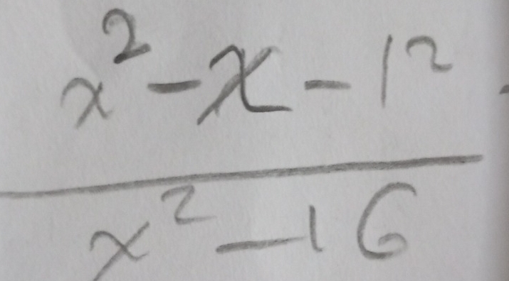  (x^2-x-12)/x^2-16 