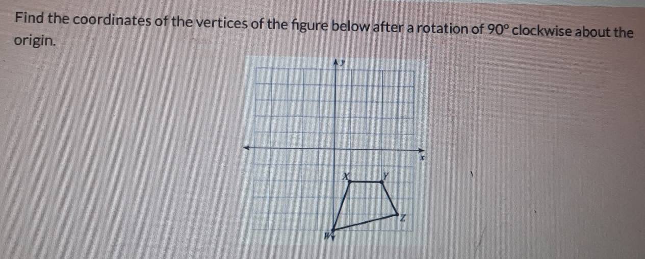 Solved: Find the coordinates of the vertices of the figure below after ...