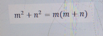 m^2+n^2=m(m+n)