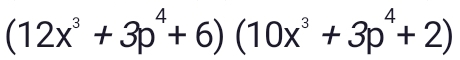 (12x^3+3p^4+6)(10x^3+3p^4+2)