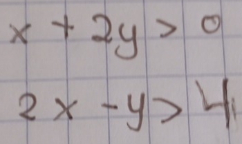 x+2y>0
2x-y>4