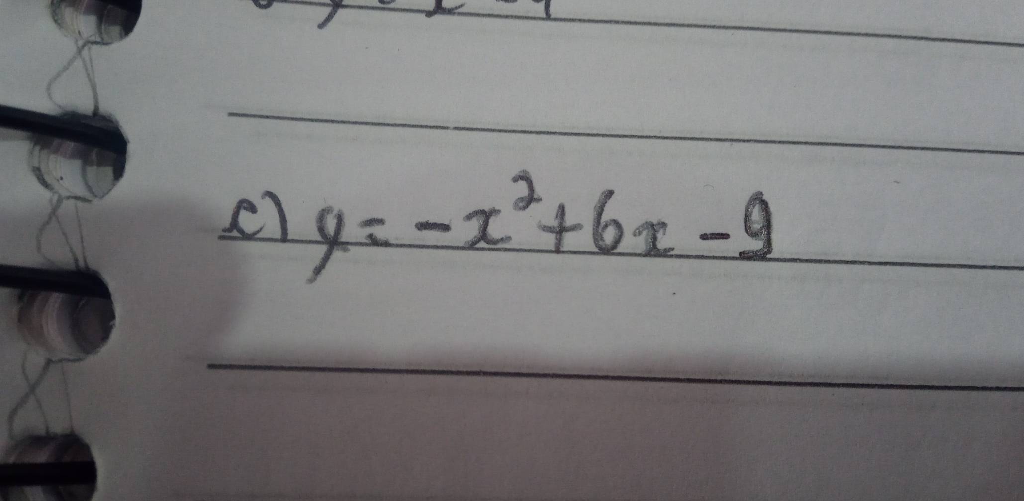 el y=-x^2+6x-9