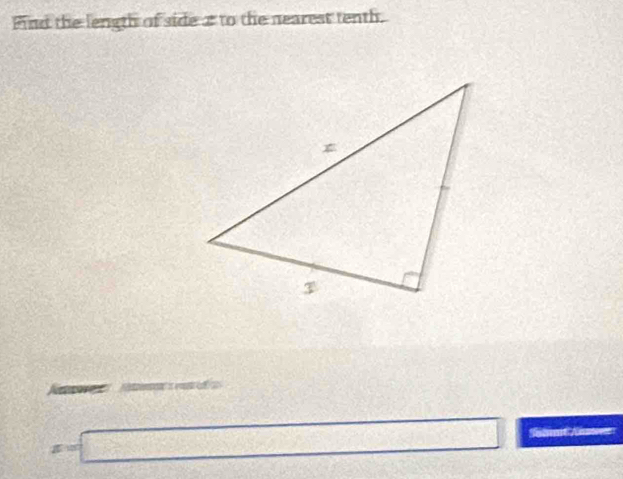 Find the length of side a to the nearest tenth.