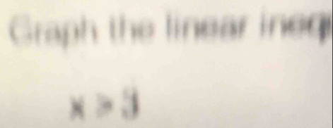 Graph the linear ineq
x>3