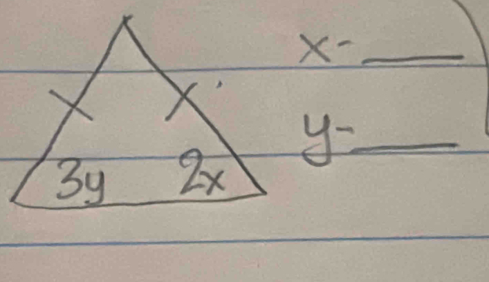 x-
y= _