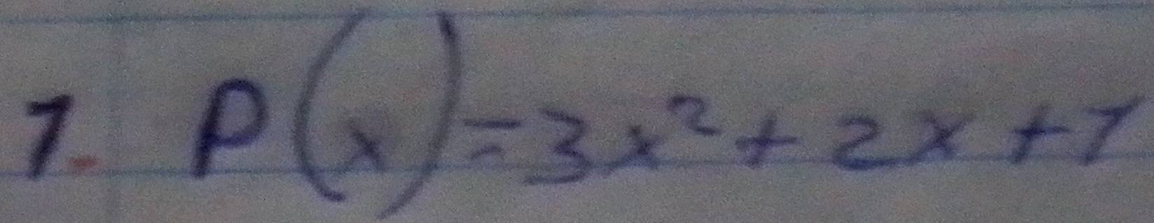 p(x)=3x^2+2x+1