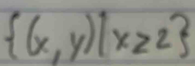  (x,y)|x≥slant 2